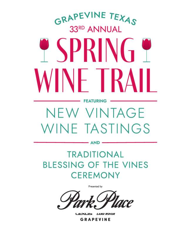 Header image for Spring Wine Trail in Grapevine, Texas