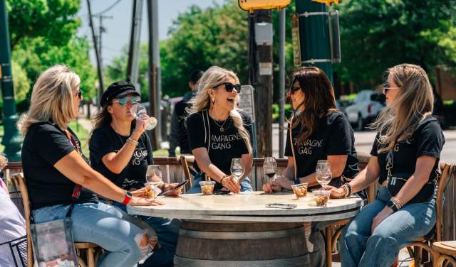group wine shot