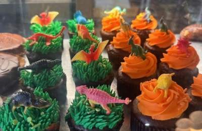 Dinosaur cupcakes from Main Street Bistro in Grapevine, Texas
