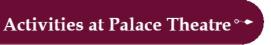 Button for activities at the Palace Theatre in Grapevine, Texas