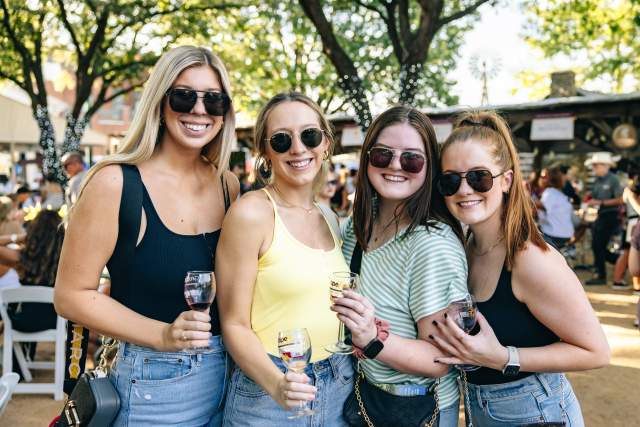 Guests enjoying wine at GrapeFest in Grapevine, Texas