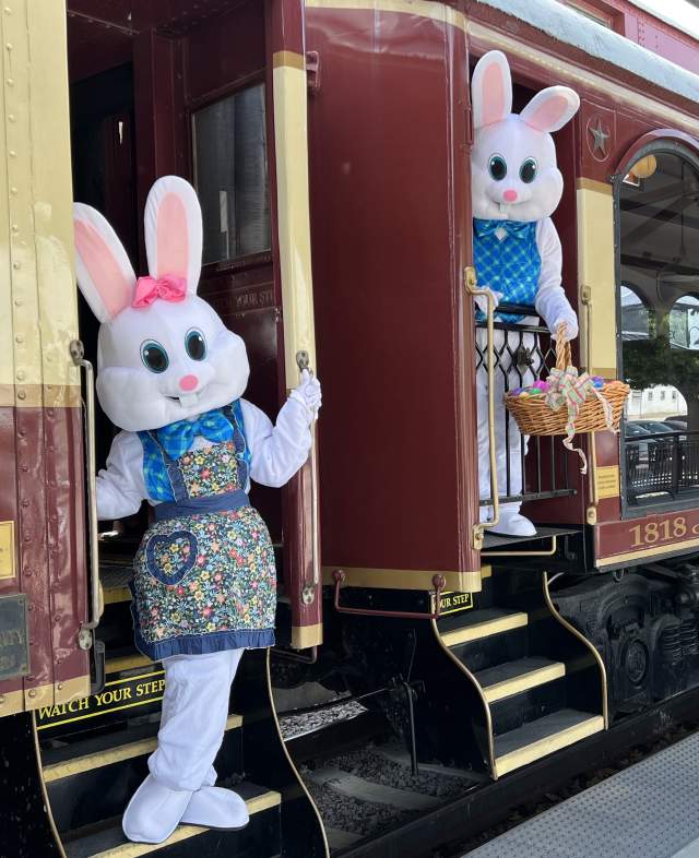 Easter Bunny Express on the Grapevine Vintage Railroad in Grapevine, Texas